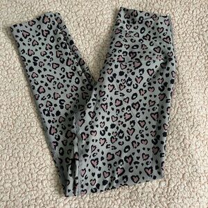 Evolution and Creation Gray and pink Leopard Print Leggings